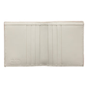 Prada Saffiano Leather Bifold Two Tone Brown White Wallet