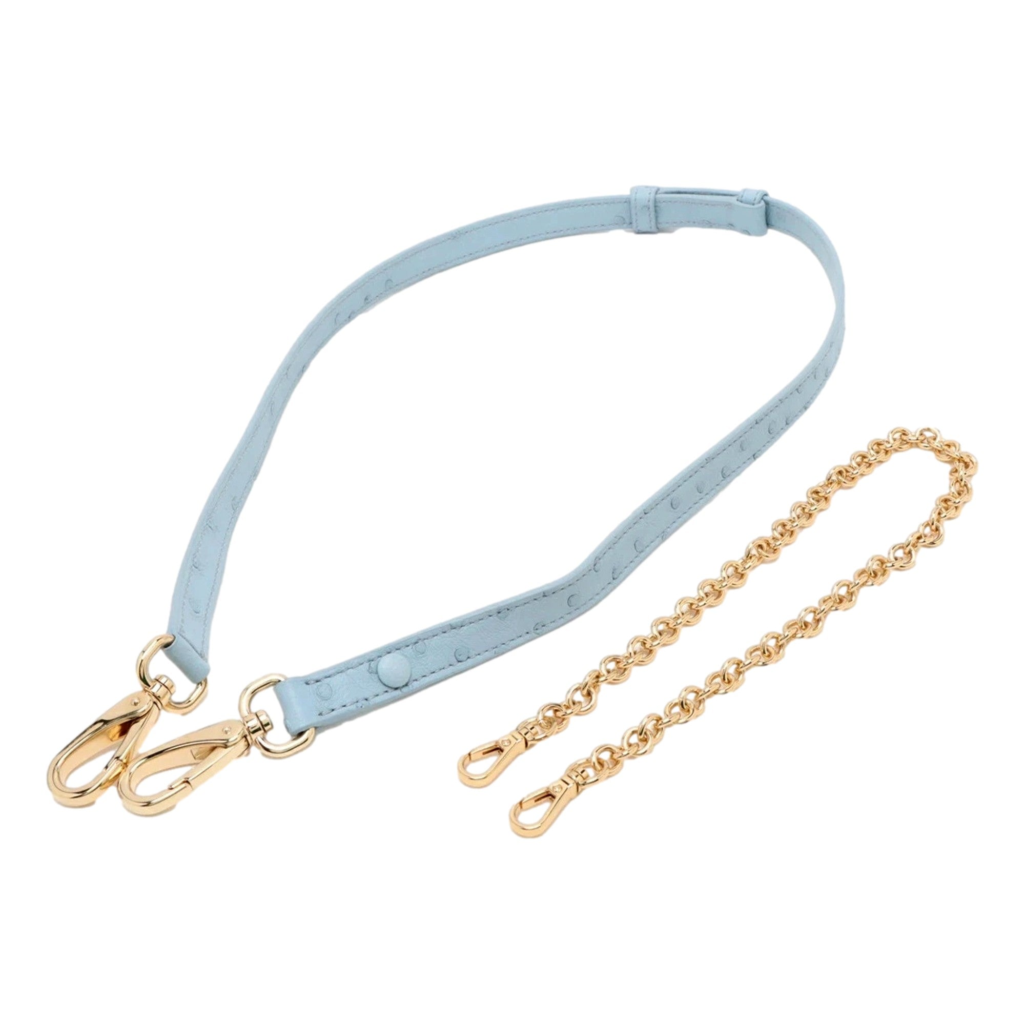 Prada 2Way Tessuto Nylon Cielo Blue Ostrich Leather Shoulder Handbag