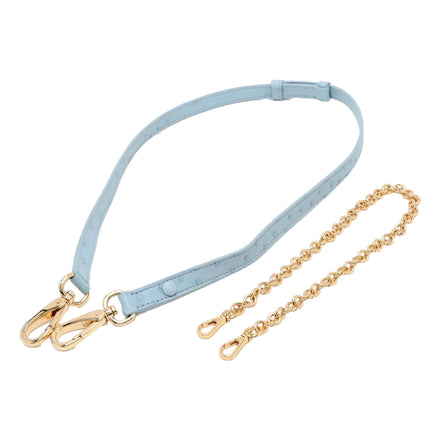 Prada 2Way Tessuto Nylon Cielo Blue Ostrich Leather Shoulder Handbag