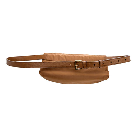 Prada Brown Re-Nylon Saffiano Leather Belt Bag - available at Queen Bee of Beverly Hills. 