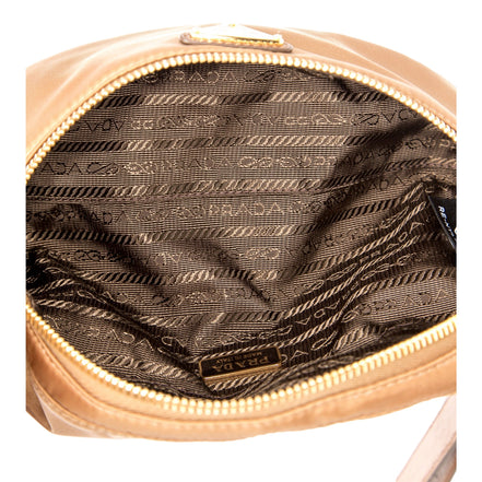 Prada Brown Re-Nylon Saffiano Leather Belt Bag - available at Queen Bee of Beverly Hills. 