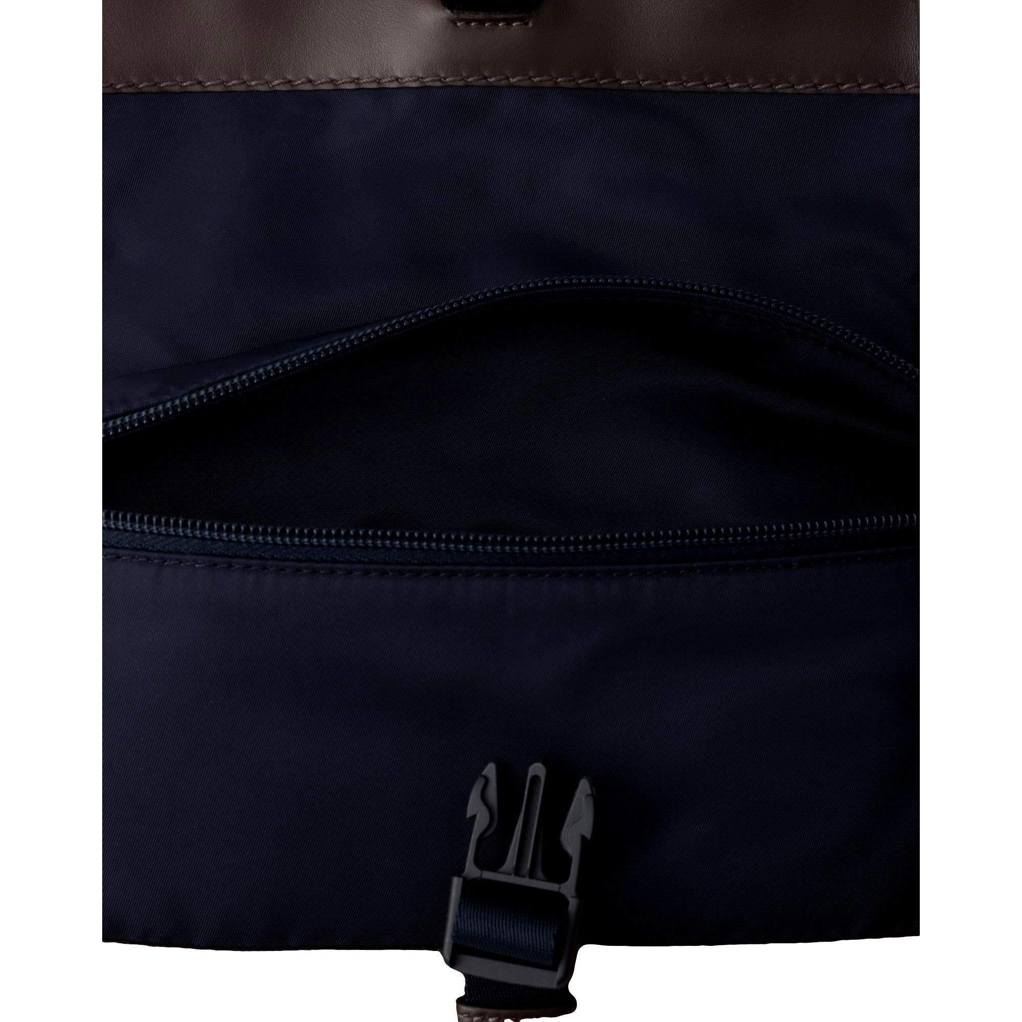 Prada Re-Nylon and Suede Belt Bag in Navy Blue with Brown Suede and Leather Trim - available at Queen Bee of Beverly Hills. 