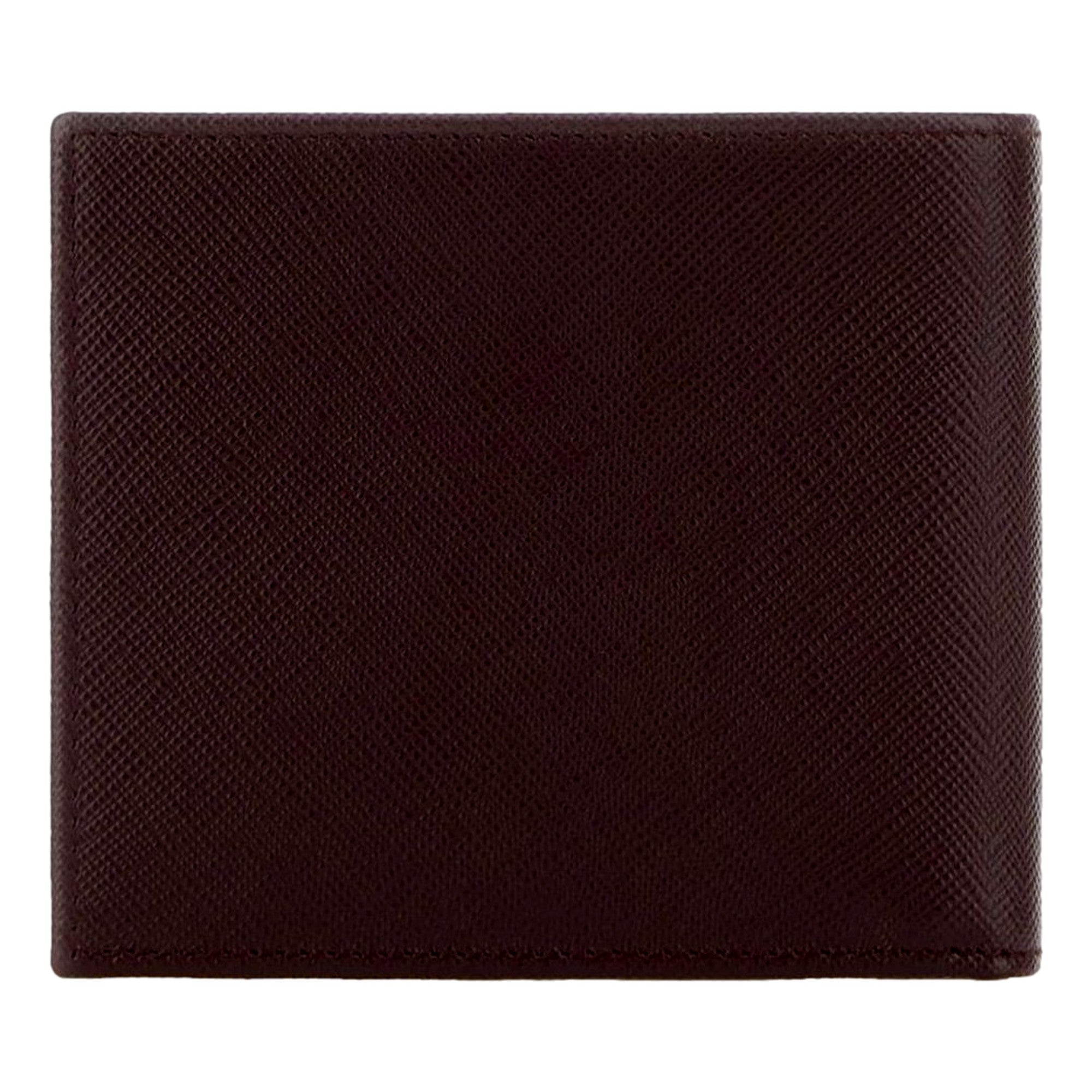 Prada Bruciato Dark Brown Saffiano Leather Bifold Wallet - available at Queen  Bee of Beverly Hills. 