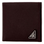 Prada Bruciato Dark Brown Saffiano Leather Bifold Wallet - available at Queen  Bee of Beverly Hills. 