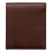 Prada Brown Vitello Daino Triangolo Leather Bifold Wallet - available at Queen Bee of Beverly Hills. 