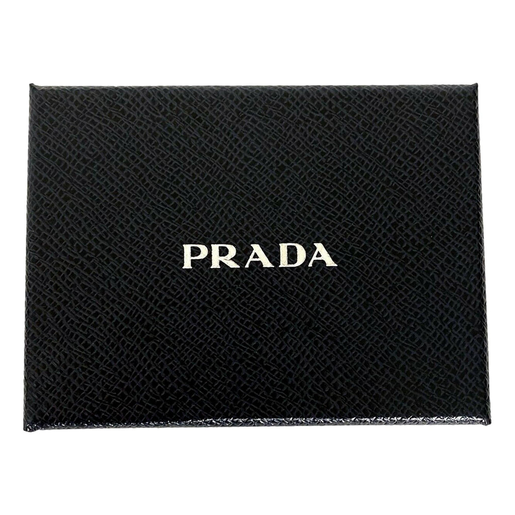 Prada Black Saffiano Leather Vertical Logo Card Holder at_Queen_Bee_of_Beverly_Hills