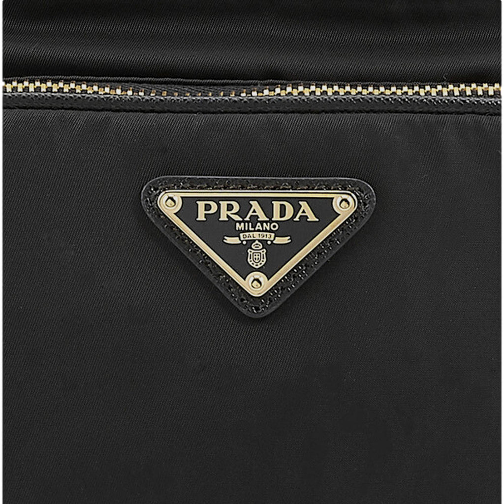 Black Prada Studded Saffiano Racing Logo Crossbody Bag – Designer