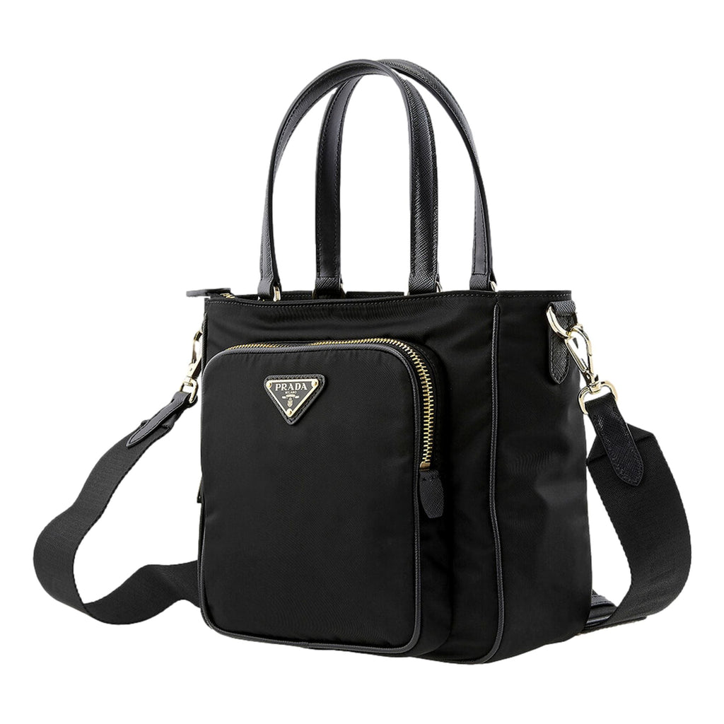 Prada Re-Edtion Nylon Quilted Black Triangle Logo Crossbody Bag – Queen Bee  of Beverly Hills