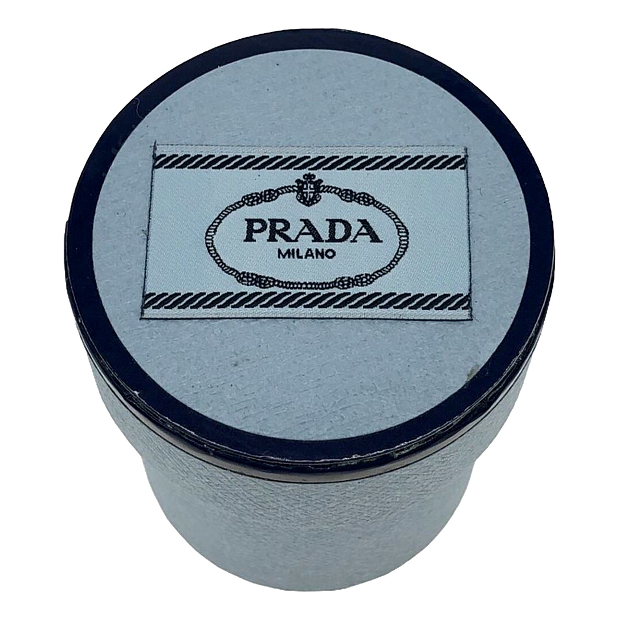 Prada Light Blue Floral Print Silk Twilly Scarf - available at Queen Bee of Beverly Hills. 