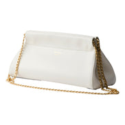 Prada Enchaine Small Shoulder Bag Calfskin Leather White - available at Queen Bee of Bee of Beverly Hills.
