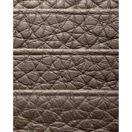 Prada Men’s Vitello Daino Grey Bambu Leather Card Holder - available at Queen Bee of Beverly Hills. 