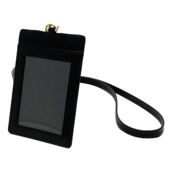 Prada Black Vitello Move Leather Card Holder with Strap - available at Queen Bee of Beverly Hills.