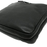 Prada City Vitello Leather Black Messenger Crossbody Bag available at Queen Bee of Beverly Hills