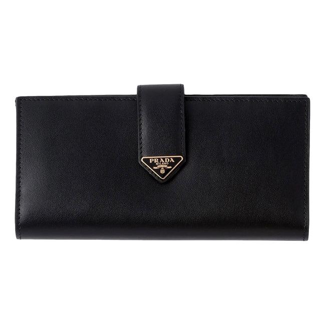 Prada City Wallet in Black sold at Queen Bee of Beverly Hills