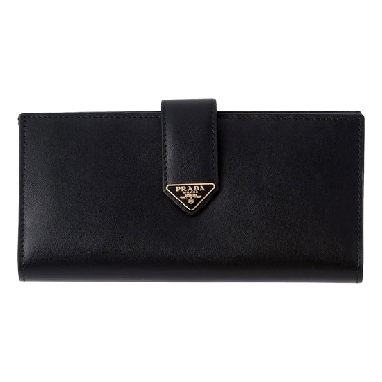 Prada City Wallet in Black sold at Queen Bee of Beverly Hills