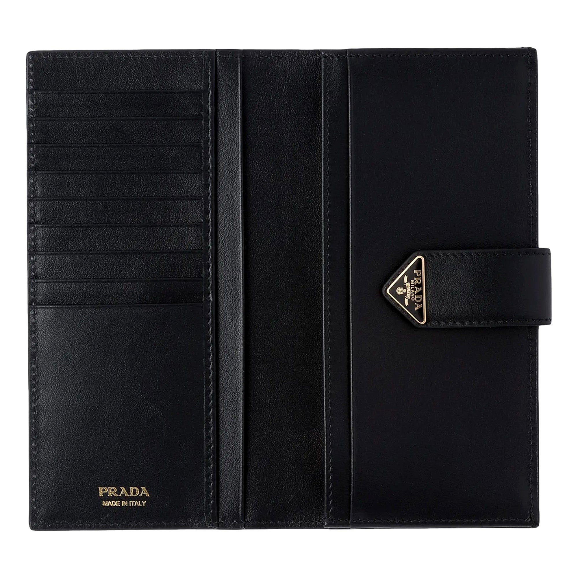 Prada City Wallet in Black sold at Queen Bee of Beverly Hills