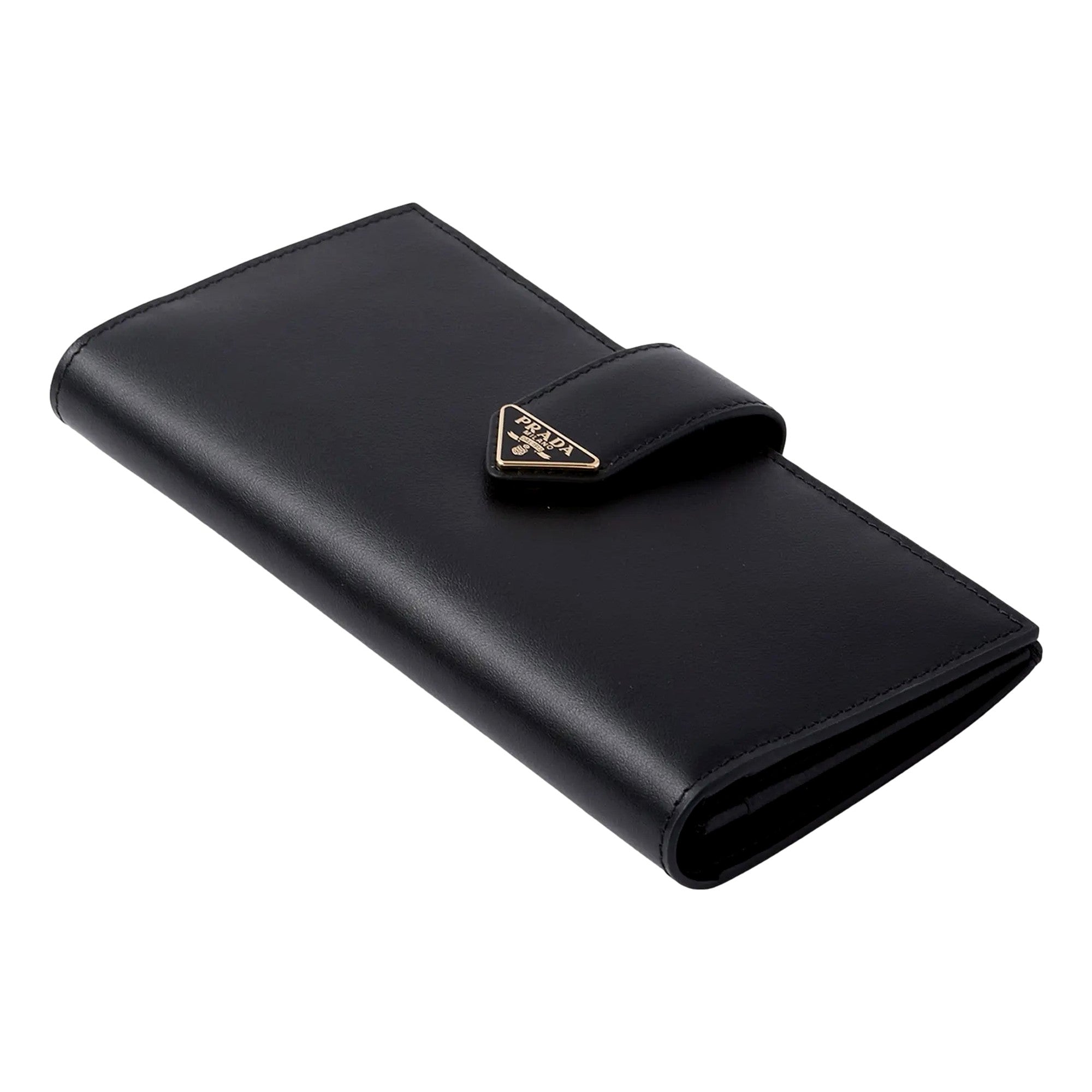 Prada City Wallet in Black sold at Queen Bee of Beverly Hills
