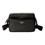 Prada Re-Nylon Saffiano Leather Camera Crossbody Zip Bag in Green