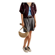 Prada Demi Lune Re-Nylon Crescent Shoulder Bag Beige available at Queen Bee of Beverly Hills