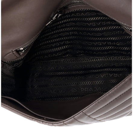 Prada Diagramme Quilted Leather Medium Flap Chain Shoulder Bag available at Queen Bee of Beverly Hills