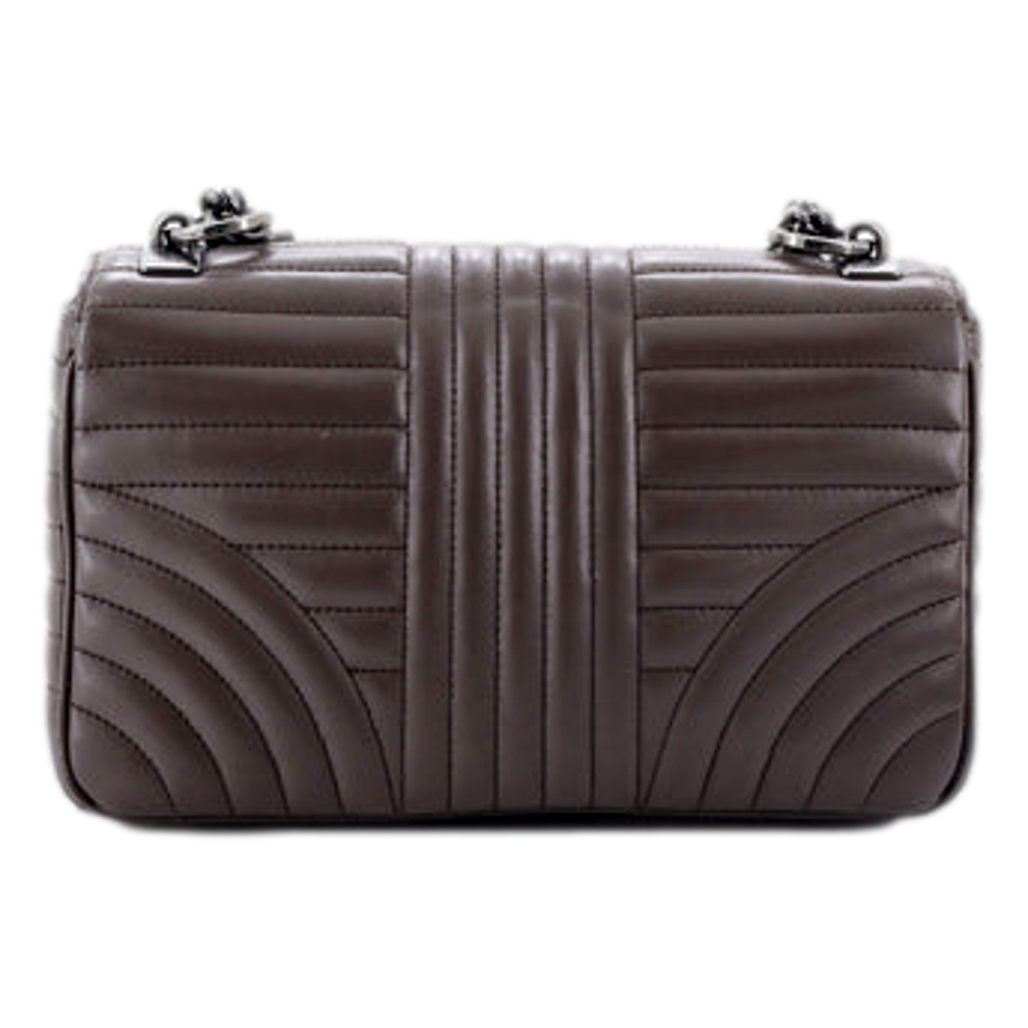 Prada Diagramme Quilted Leather Medium Flap Chain Shoulder Bag available at Queen Bee of Beverly Hills