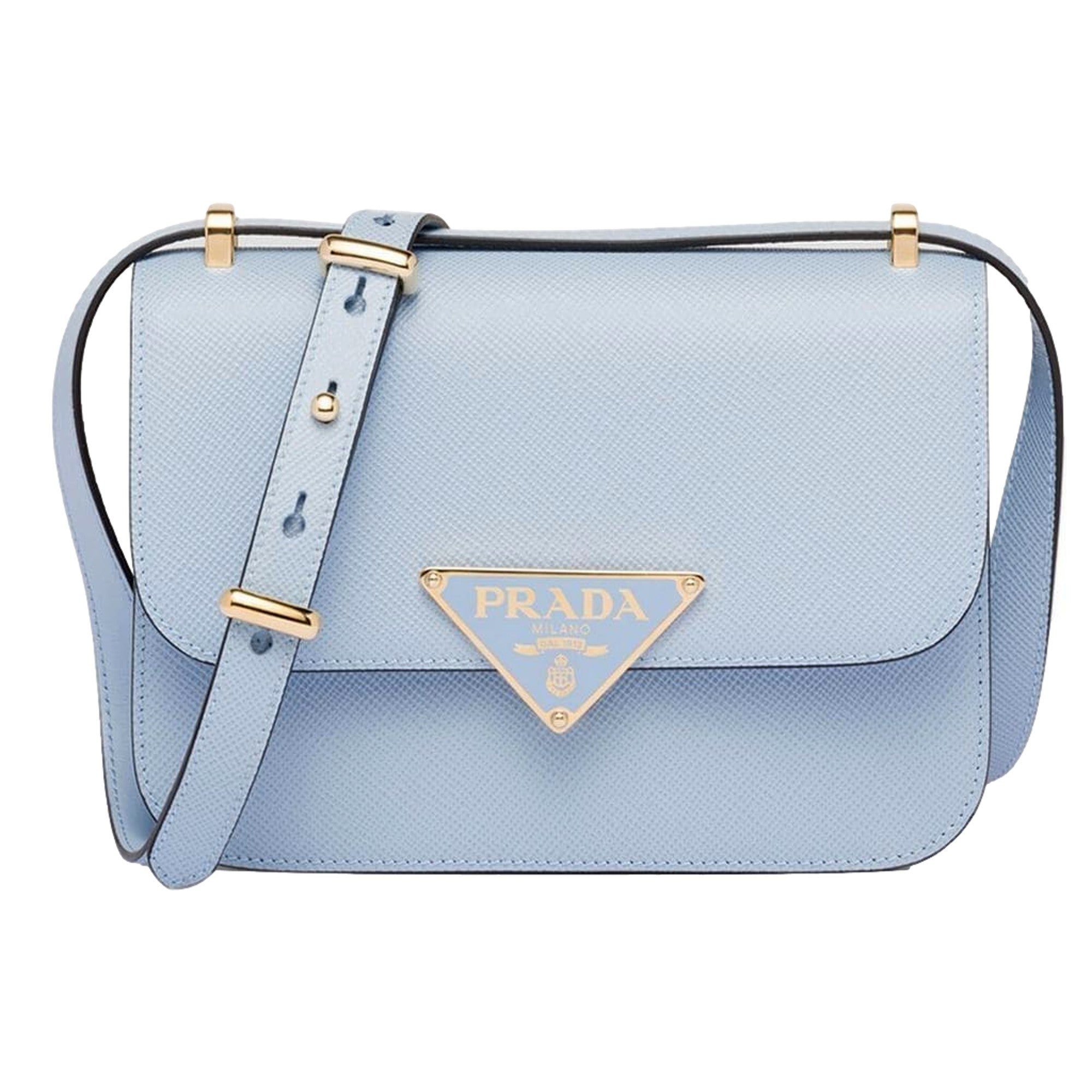 Prada Emblème Blue Crossbody Bag | Queen Bee of Beverly Hills