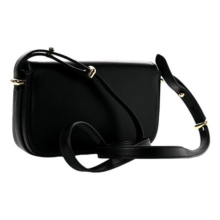 Prada Embleme Triangle Logo Soft Calfskin Crossbody Bag Black sold at Queen Bee of Beverly Hills