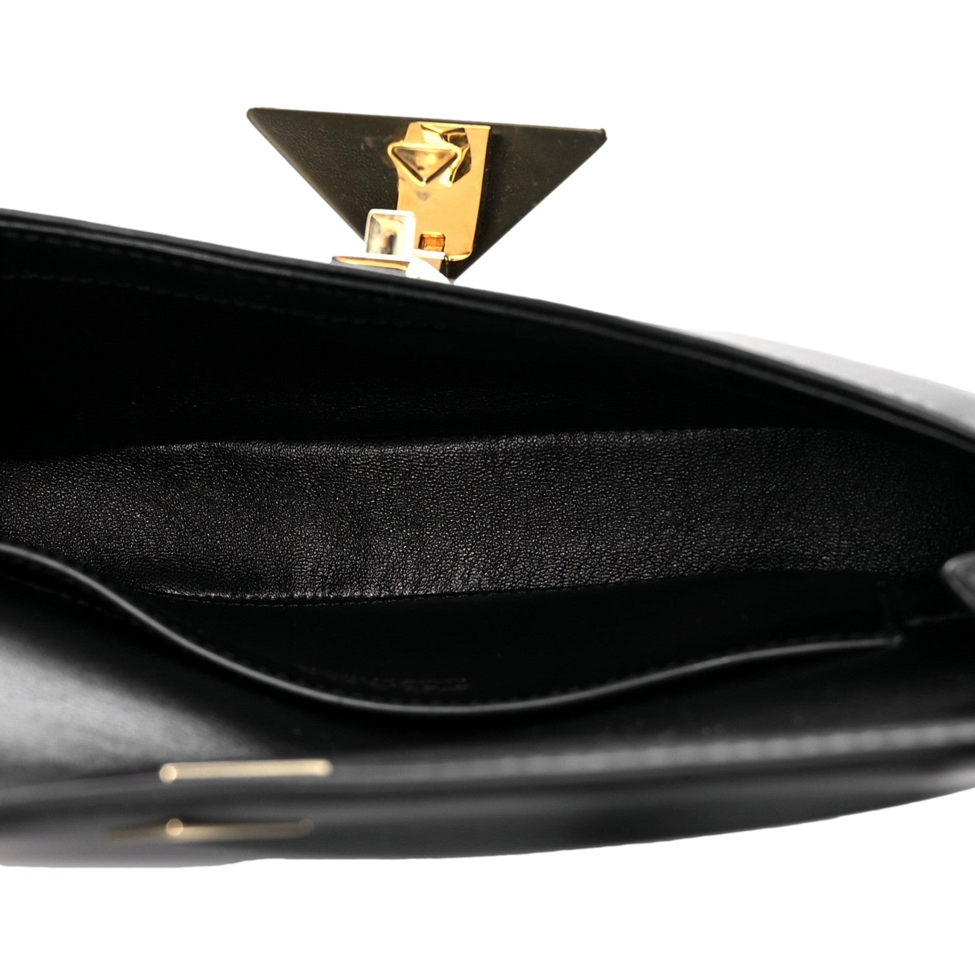 Prada Embleme Triangle Logo Soft Calfskin Crossbody Bag Black sold at Queen Bee of Beverly Hills