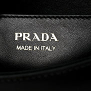 Prada Embleme Triangle Logo Soft Calfskin Crossbody Bag Black sold at Queen Bee of Beverly Hills