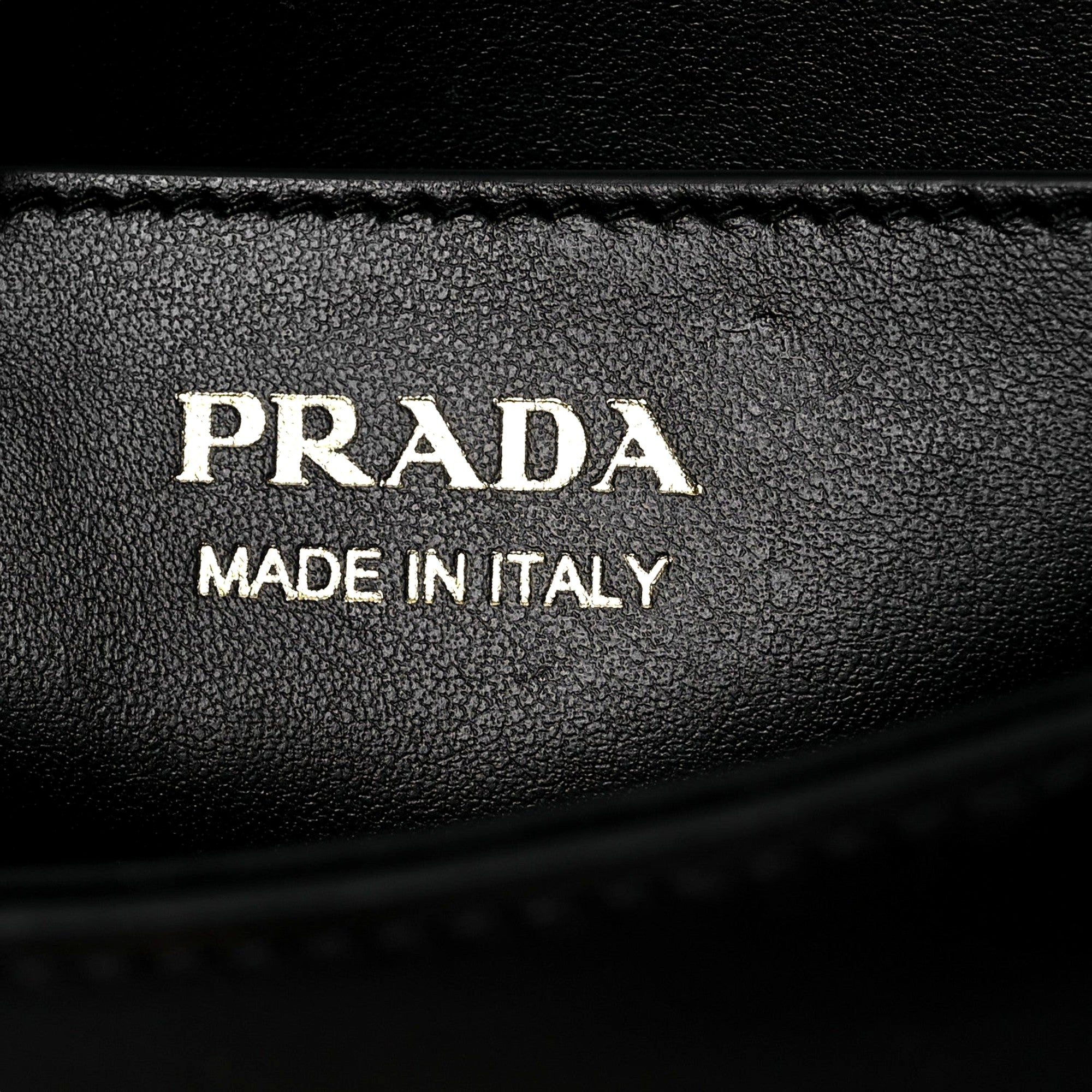 Prada Embleme Triangle Logo Soft Calfskin Crossbody Bag Black sold at Queen Bee of Beverly Hills