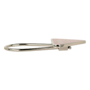 Prada Enameled Metal Key Ring Red and Gold Triangle Logo Purse Charm available at Queen Bee of Beverly Hills