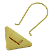 Prada Enameled Metal Logo Pin Key Ring Black and Gold Purse Charm available at Queen Bee of Beverly Hills