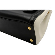 Prada Nero Black Ivory Saffiano Leather 2-Way Tote Bag - available at Queen Bee of Beverly Hills. 