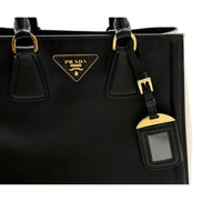 Prada Nero Black Ivory Saffiano Leather 2-Way Tote Bag - available at Queen Bee of Beverly Hills. 
