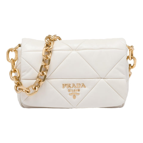 Prada Embossed Logo Black Quilted Soft Nappa Leather Shoulder Bag – Queen  Bee of Beverly Hills