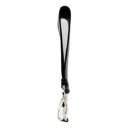 Prada Grace Triangle Leather Pouch Clutch Bag with Embossed Logo Nero Black available at Queen Bee of Beverly Hills