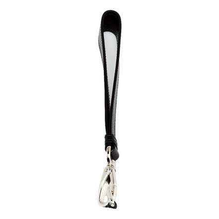 Prada Grace Triangle Leather Pouch Clutch Bag with Embossed Logo Nero Black available at Queen Bee of Beverly Hills