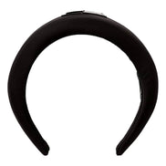 Prada Black Tessuto Nylon Padded Headband with Triangle Logo - available at Queen Bee of Beverly Hills. 