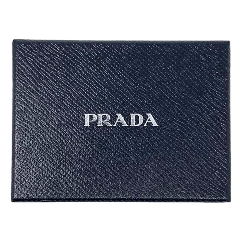 Prada Lipstick Plaque Black Saffiano Leather ID Cardholder Lanyard at_Queen_Bee_of_Beverly_Hills