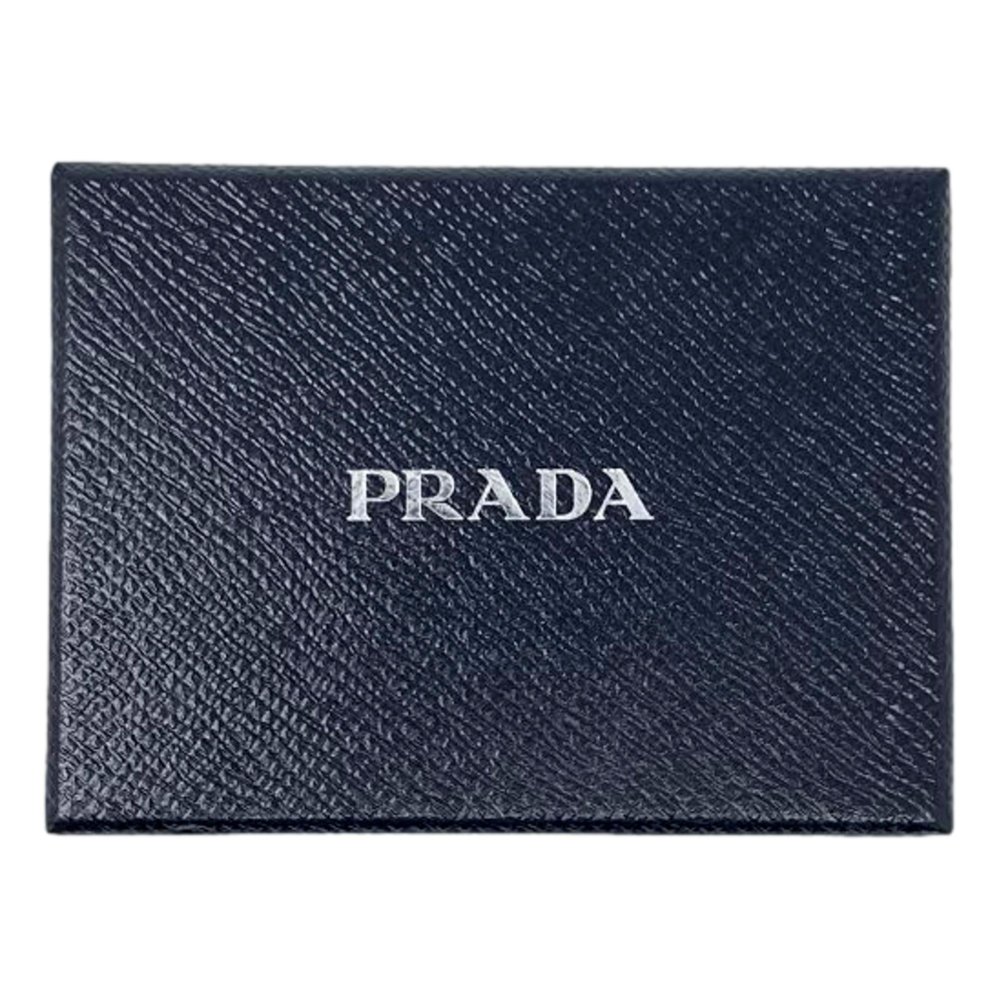 Prada Lipstick Plaque Black Saffiano Leather ID Cardholder Lanyard available at Queen Bee of Beverly Hills