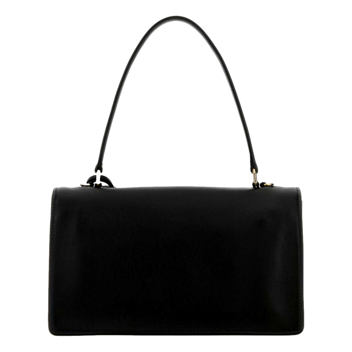 Prada Soft Sound Medium Black Soft Grain Leather Shoulder Bag - available at Queen Bee of Beverly Hills.