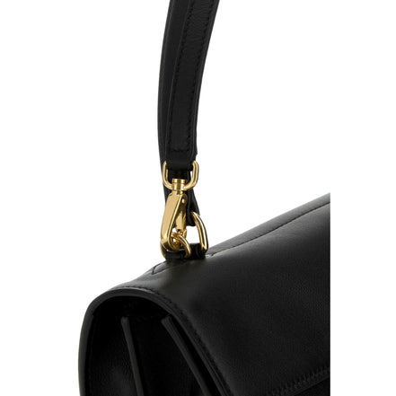 Prada Soft Sound Medium Black Soft Grain Leather Shoulder Bag - available at Queen Bee of Beverly Hills.