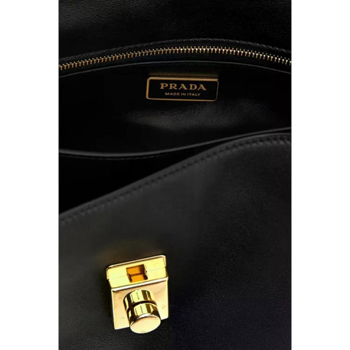 Prada Soft Sound Medium Black Soft Grain Leather Shoulder Bag - available at Queen Bee of Beverly Hills.
