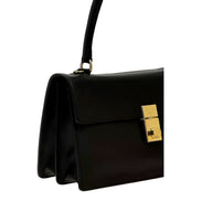 Prada Soft Sound Medium Black Soft Grain Leather Shoulder Bag - available at Queen Bee of Beverly Hills.