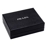 Prada Men's Black Saffiano Leather Logo Billfold Bifold Wallet available at Queen Bee of Beverly Hills