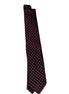 Prada Mens Neck Tie Bordeaux Red Silk Geometric Pattern available at Queen Bee of Beverly Hills