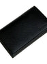 Prada Mens Saffiano Flap Card Holder Wallet Black available at Queen Bee of Beverly Hills