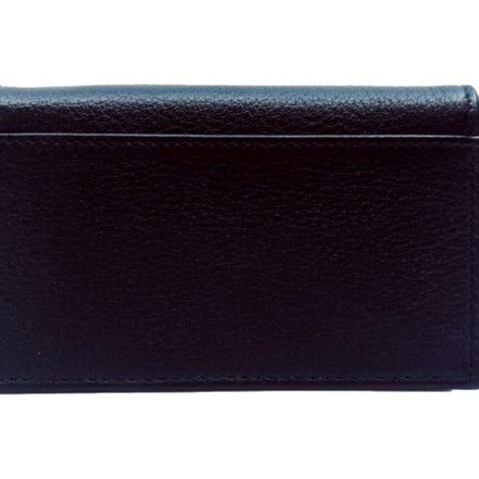 Prada Mens Saffiano Flap Card Holder Wallet Black available at Queen Bee of Beverly Hills