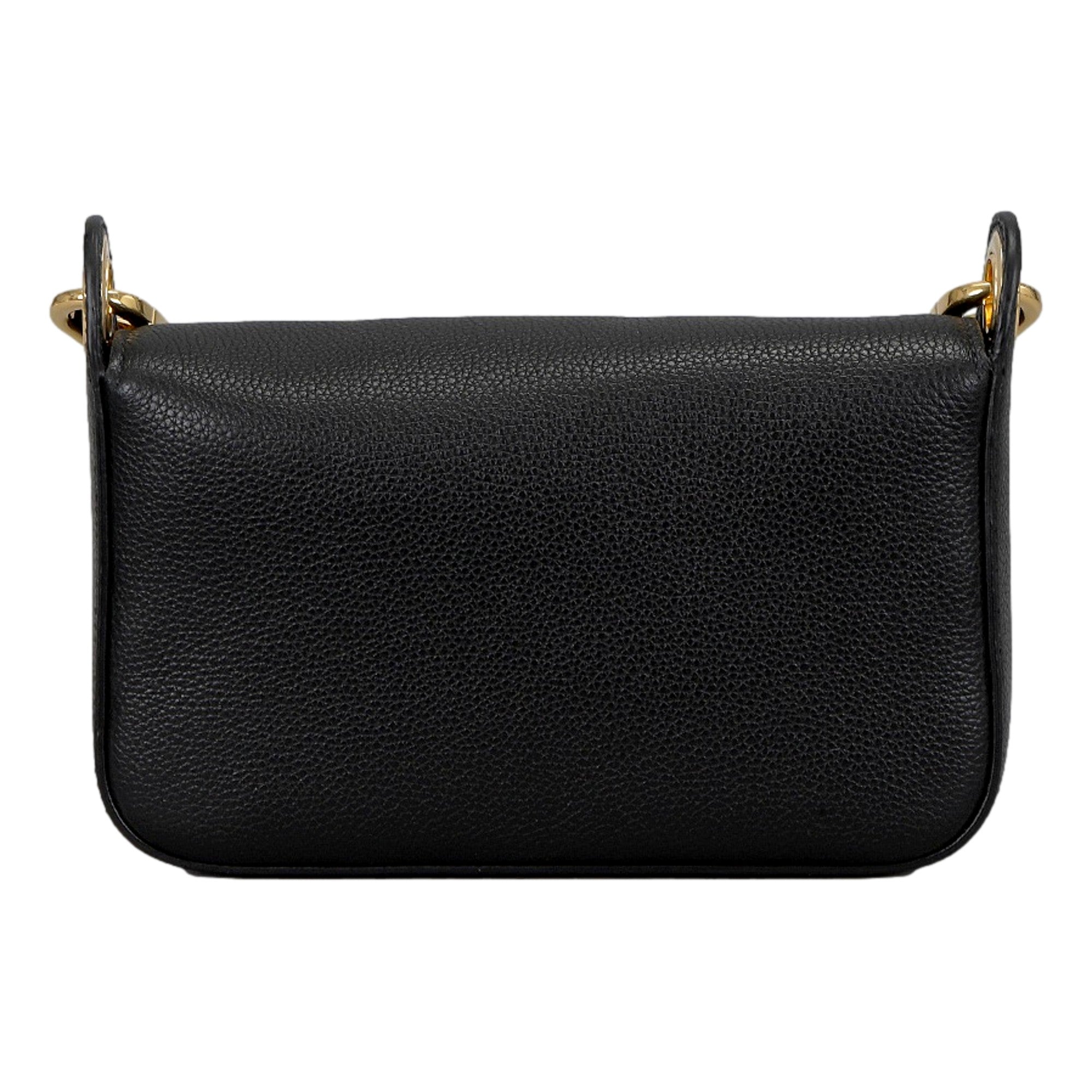 Prada Milano Black Small Leather Crossbody Bag Web Stripe Strap available at Queen Bee of Beverly Hills