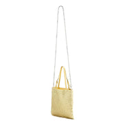 Prada Mini Satin Crystal Embellished Double Handle Crossbody Handbag Yellow available at Queen Bee of Beverly Hills